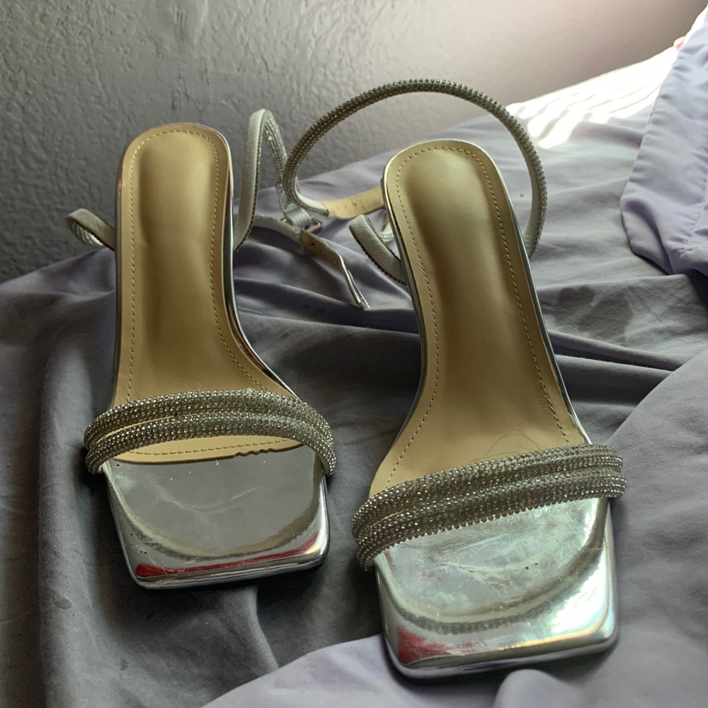 silver heels